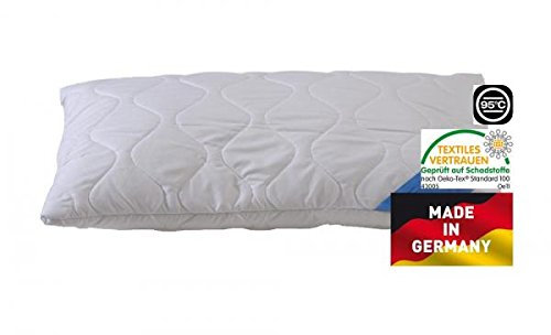 Microfaser Kopfkissen kochfest Nevada 40x80 cm, weiches Kopfkissen voll waschbar bis 95°C, für Allergiker geeignet