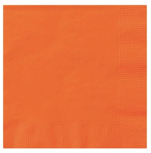 Pumpkin Orange Solid Luncheon Napkins, 20ct
