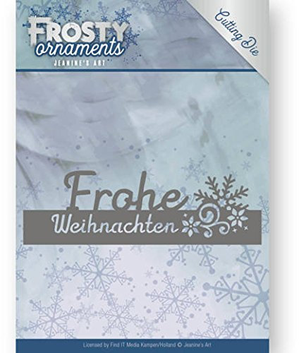 Jeanines Art Stanz- und Prägeschablonen - Text Frohe Weihnachten