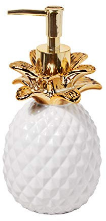 SKL Home by Saturday Knight Ltd. Seifenspender, Ananas, vergoldet, Weiß/Gold