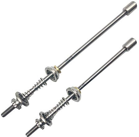 TITO 1 Paar leichteste Titan-Schnellspanner für Rennrad, MTB Räder Nabe Mountainbike, 130+74mm