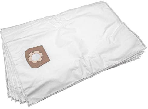 vhbw 5X Staubsaugerbeutel kompatibel mit Kärcher NT 25/1 Ap, NT 27/1 Advanced Staubsauger - Mikrovlies, 30l Füllvolumen, 33cm x 27cm, Weiß
