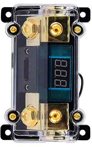 Support de fusible audio, support de fusible de disjoncteur audio de voiture numérique avec l'affichage d'affichage à cristaux liquides 24V 100A, Briseur