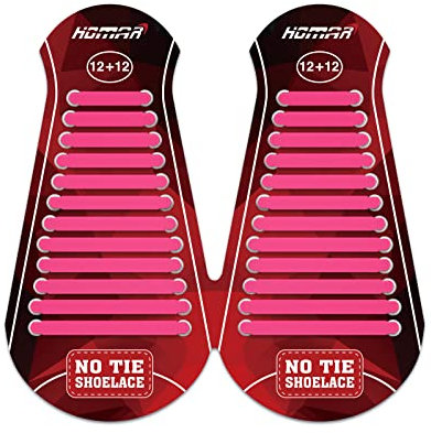 HOMAR Lacci Scarpe Elastici Senza Nodo Stringhe Impermeabile con Multicolore per Bambini e Adulti Scarpe da Ginnastica Stivali e Scarpe Casual Lacci di Gomma