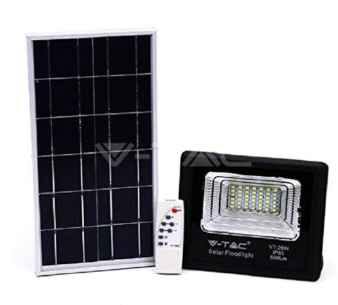 V-tac VT-25W Solar schijnwerper met zonnepaneel - 550 Lm - 6000K - Zwart