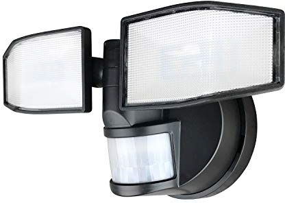 Xtralite NiteSafe X2 Twin Security LED Floodlight, Motion Activated, Wireless Battery Operated with Adjustable Heads, IP44, 400 Lumens (5000k)