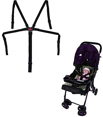 5 Punkt Gurt für Kinderwagen, Universal Kinderschutzgurt für Kinderwagen Hochstuhl,