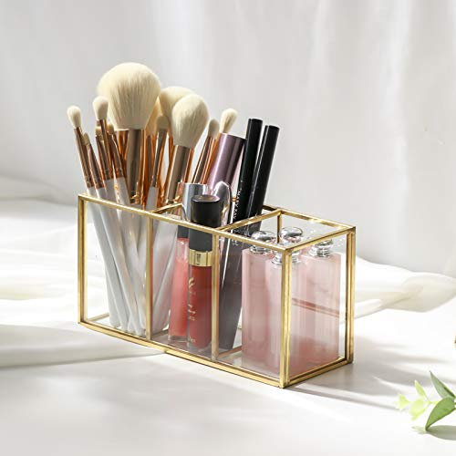 ZCXBHD Clear Makeup Organizer Vanity Tray Aufbewahrungsbox Für Vitrinen Für Lippenstift Make-up-Palette Make-up-Pinsel Und Hautpflegeprodukte,18 * 7 * 9cm