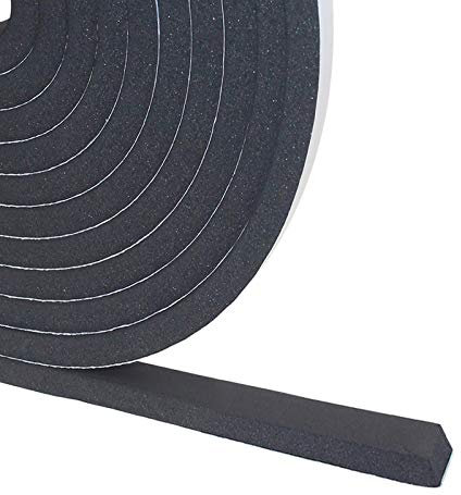 DGSL Ruban isolant en mousse, 1,27 cm x 0,9 cm x 5,9 m, bande d'étanchéité pour portes et fenêtres, porte coulissante, joint de porte insonorisant, bande d'étanchéité pour climatisation