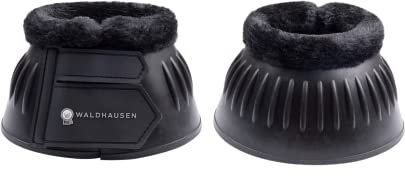WALDHAUSEN Hufglocke Gummi mit Synthetik-Fell, Paar, XL, schwarz