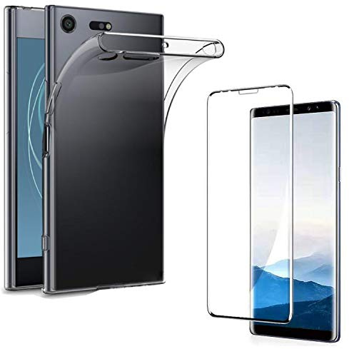 Eximmobile - Silikon Case Hülle + Panzerfolie kompatibel mit Nokia 2.3, dünne Schutzhülle + Displayschutzfolie, robuste Handytasche mit Schutzfolie, TPU Cover, klare Handyhülle