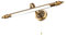 ACMHNC Spiegellampe Badezimmer Vintage, LED Spiegelleuchte Bad mit Zugschalter, IP44 Badlampe Wand, 4000K, 71cm Wandleuchte Bad 240 ° Drehbar, Gold Make Up Light für Badzimmer Schminktisch, 12W