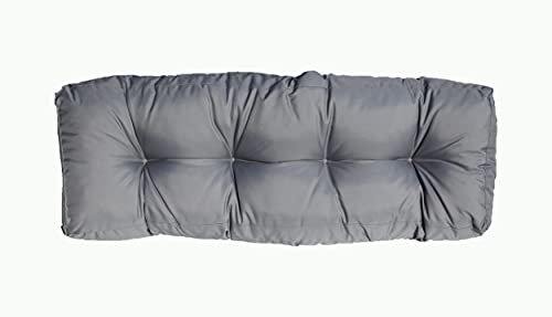 Haus und Deko Palettensitzkissen Rückenkissen grau 120x40 cm Outdoor Indoor Palettenauflage Polster gesteppt wasserabweisend