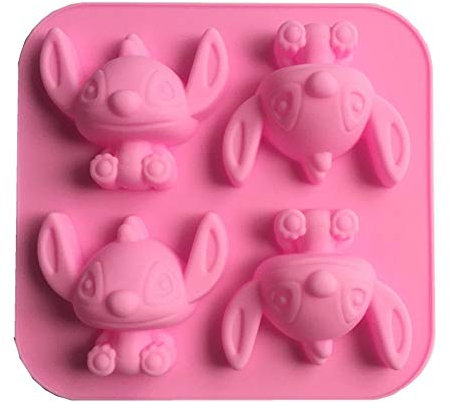JLZK Silicone cake mold 4 even stitch Chocolate Mold DIY handmade mould cartoon