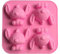 JLZK Silicone cake mold 4 even stitch Chocolate Mold DIY handmade mould cartoon