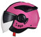 BOSERMEM Casco Moto Demi-Jet DOT Omologato, Moto Cross Casco Scooter Caschi Motorino Vintage Donna Uomo, Piloto Urbano Helm Casco Semiaperto con Visiera Antigraffio(Rosa Rossa)