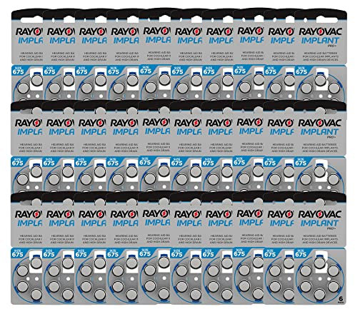 180 RAYOVAC IMPLANT PRO SIZE 675 MF PR44 - Pilas para audífonos