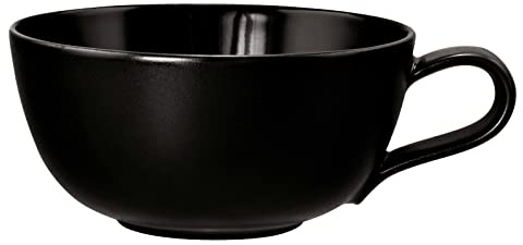 Seltmann 001.764289 Liberty groß Rund Porzellan Teeobertasse, 65164 Dekor, 0,30L Volumen, Samtschwarz