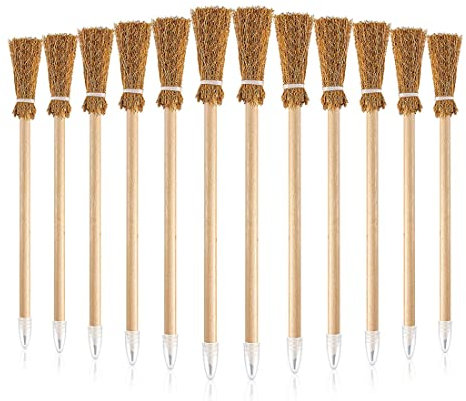 Geieold 12 lápices de escoba para, para, fiestas, favores, brujas, prop