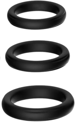 Penis Ringe schwarz -DIDLO Penisring Silikon Set I Silikonring Herren I Cockring I Hodenhalter I Cockring Silikon I Sex Spielzeug für die Männer Extrem I Sex Toyset Herren
