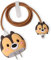 Augen iPhone Charger Protector Case, Portable Charger Cover for 20W iPhone USB C Cable, Lightning Cable Cover, Cartoon 3D Design Power Adapter Case for Charging (Squirrel Dark Brown, Pack of 1)