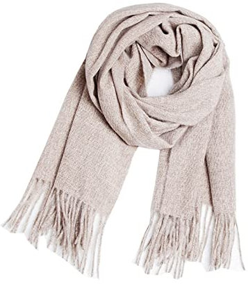 Banemi Winter Schal Männer, Polyester Dameb Schal Einfarbiges Quasten-Rechteck für Freundin Geburtstagsgeschenk 190X64CM