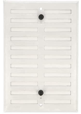 Amig - Rejilla Rectangular de Aluminio - Rejillas de ventilación para salida de aire - Ideal para techo de cocina y baño - Medidas: 170 X 200 MM - Color: Blanco