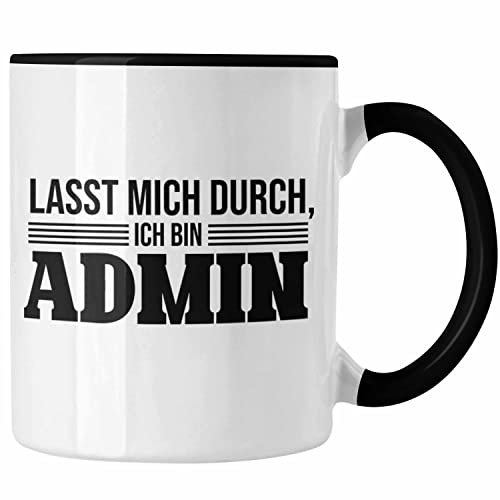 Trendation - Lustige Tasse für IT-Experten Geschenkidee für Computerfreaks IT Techniker Admin (Schwarz)