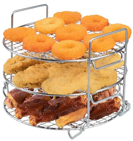Grill Rack for Ninja Max AF160UK,SHUOMAO 304 Stainless Steel Multi Layer Dehydrating Rack Accessories Compatible with Ninja Air Fryer Max AF160UK(Registered Patent)