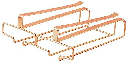 Stemware Rack, Glasses Storage Hanger, Wine Glass Rack, Hanging Glass Holder, for Cupboard, Rose Gold