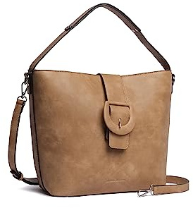 collezione alessandro Schultertasche Raffi aus weichem Lederimitat 35cm x 27cm x 13cm