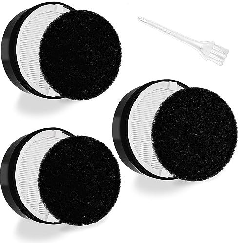 Confezione da 3 filtri di ricambio LV-H132 compatibili con purificatore d'aria LEVOIT LV-H132-RF, filtro HEPA H13 True H13, filtro a carbone attivo, ricambio LV-H132-RF