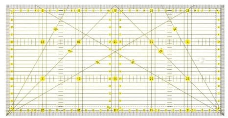 Quilting Rulers 6 x 12in Patchwork Ruler Sewing Acrylic Ruler Anti-slip Metric Ruler DIY Quilting Tools for Precise Cutting for Quilting Supplies, Patchwork Square, Quilting Accessories