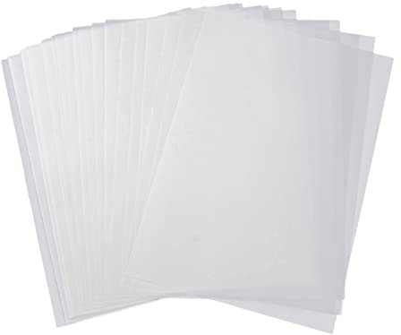 Lurrose 60pcs Parchment Crafts Vellum Transparent Paper Transfer Carbon Paper Iron-on Transfer Paper Transfer Paper Translucent Tracing Paper Trace Paper Septum Butter Paper A4
