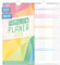 Häfft® Familienplaner 2025 Kompakt mit 4 Spalten Rainbow 16,5 x 32,5 cm - Wandkalender Familienkalender für 12 Monate Jan bis Dez 25 - nachhaltig & klimafreundlich