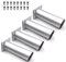 FETZCM Lot de 4 pieds de meubles de rechange en métal noir pour TV, meuble bas, bricolage, meubles, table, lit, chaise, armoire et canapé, argenté, 4 pièces de 20 cm