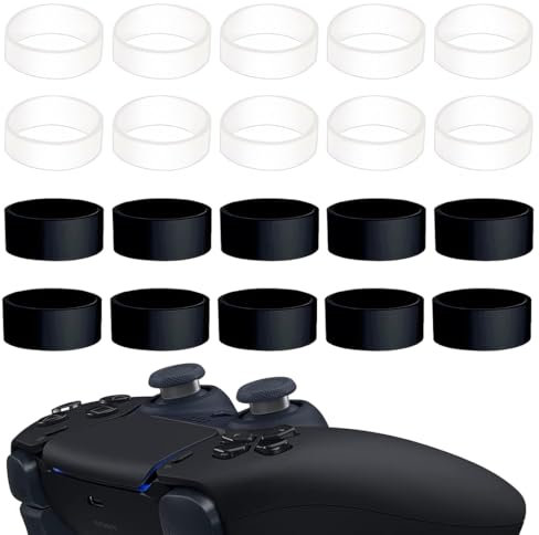 CUZKC 20 Anillos Protectores de Joystick Compatibles con Steam Deck/PS4/PS5/Switch Controller, Funda Protectora de Silicona elástica|Steam Deck Controller