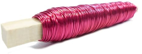 Dekolackdraht, Lackdraht Ø 0,5mm - 100gr. Holzstab in verschiedenen Farben. (Pink)