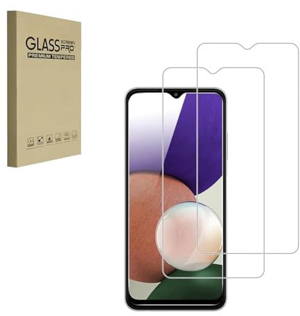 Conçu pour Samsung Galaxy A22 5G (pas pour A22 4G) Protecteur d’écran Verre trempé, compatible avec les boîtiers Anti-rayures Sans bulles Installation facile Ultra résistant