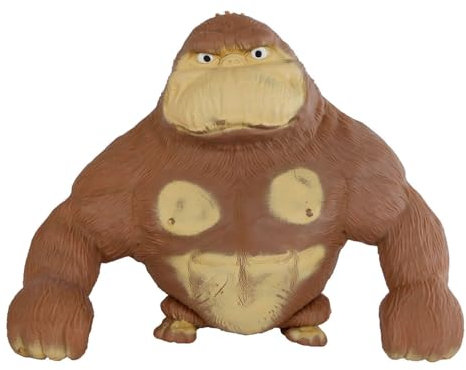 Kids Globe Jungle Expedition XXL Super Stretch Gorilla (22 cm, 1,5 kg, dehnbar, Dschungel Tier Spielzeug, Gorilla Spielzeug, Dschungel Tierfigur) 621730, Braun-