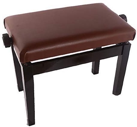 Klavierbank, Klavierbank aus Leder, Klavierhocker, 1-Personen-Klavierbank aus Holz, verdickt, höhenverstellbar, gepolsterte Klavierbank, elektronischer Klavierhocker, schwarzer Klavierhocker