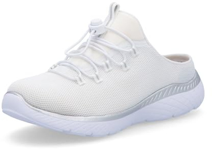Rieker Damen Low-Top Sneaker M5090, Frauen Halbschuhe,Laufschuhe,straßenschuhe,Strassenschuhe,Sportschuhe,Freizeitschuhe,Weiss (80),42 EU / 8 UK