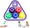 XPJBKC Gonggi Koreanisches Steinfangspiel, Traditionelles Koreanisches Spiel, Traditionelles Handspiel Minispiel mit Bunt Steinchen, Gonggi Jack Stone Pebbles Set (Dreieckiger Platte)