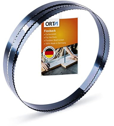 ORTA Flexback - Set di 4 lame per sega a nastro, 1400 x 6 x 0,36 mm, 6 denti per sega a nastro Scheppach HBS30, HBS20, HB800 ecc. (14 ZpZ (Tpi))