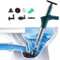 Desatascador Tuberias, Desatascador WC con 4 Cabezas de Pistón Aire Barómetro Desatascar Fregadero Muy Atascado Profesional Presion Desagues para Inodoro Lavabo Bañera Tubería Plato Ducha