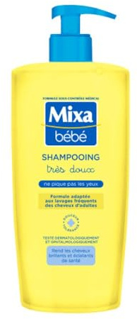 Mixa Baby-Shampoo, sehr weich, für Babys, Erwachsene, 750 ml | Cremiger Schaum, erleichtert das Entwirren, sticht nicht die Augen, dermatologisch getestet, Produktreihe Mixa Bébé