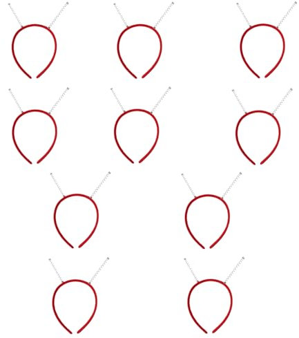 Lot de 10 bandeaux noirs invisibles pour cheveux unis