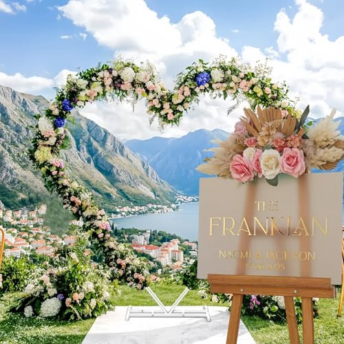 Insegna Personalizzata In Acrilico Satinato Per Matrimoni, Targa Per Ricevimenti Di Nozze, Nome Stampato In 3D, Benvenuti Al Nostro Matrimonio, Insegne Per Ingresso/sala Banchetti(15.7x19.7 inch)