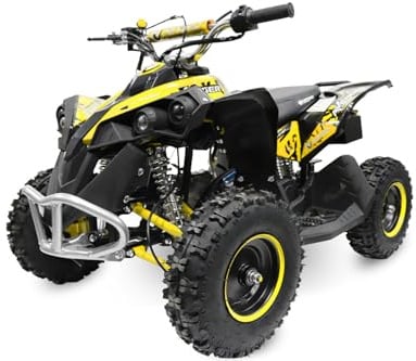Nitro Motors Avenger 49cc Prime 6' E-Start LED Miniquad ATV Kinderquad, Farbe:Gelb