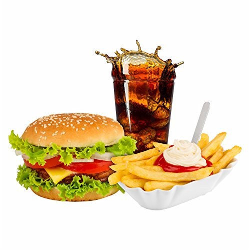 Imbisswagen Imbiss Aufkleber Burger mit Cola Schaufenster (20x14,6cm)